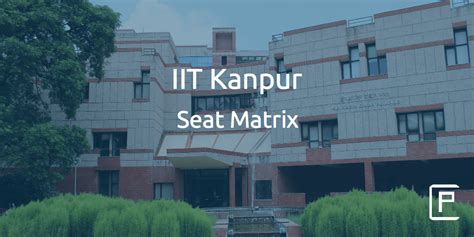 IIT Kanpur Seat Matrix College Pravesh