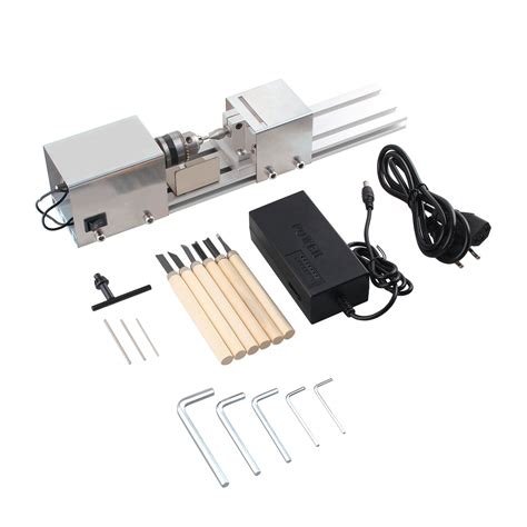 DC12 24V 96W Mini Lathe Beads Machine Woodwork DIY Lathe With Power