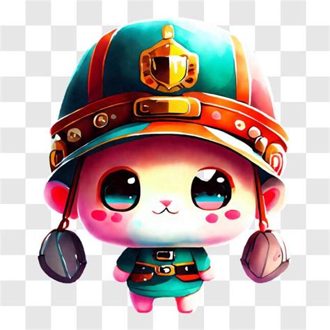 Download Cartoon Character with Armored Hat PNGs Online - Creative Fabrica