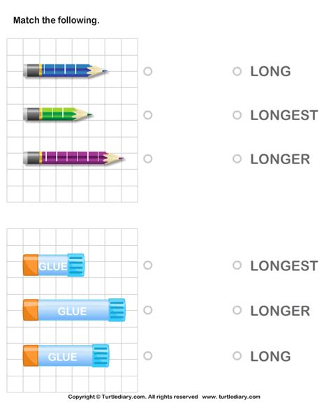 Long, longer, longest - TurtleDiary.com