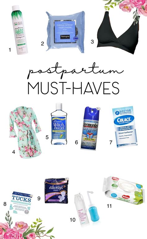 Post Partum Must Haves Kisses Caffeine Postpartum Must Haves