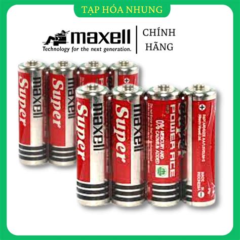 VỈ 4 VIÊN PIN MAXELL PIN AA 2A 1 5V R6P CHÍNH HÃNG MADE IN INDONESIA