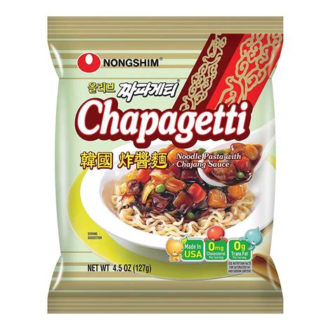 Nongshim Chapagetti Chajang Noodle 45 Ounce Pack Of 4 Nongshim