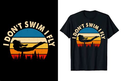 Vintage Swimmer Swimming T Shirt Design Graphic By Tee Expert