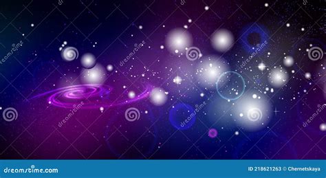 Galaxy Banner Design With Saturn Rocket Astronaut Illustration