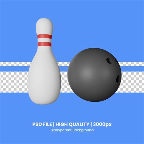 Premium Psd Bowling 3d Icon Illustration