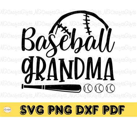 Baseball Grandma Svgbaseball Grandmother Svg Baseball Svgpng Eps