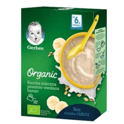 Каша молочна Gerber Organic Пшенично-вівсяна з бананом 240г