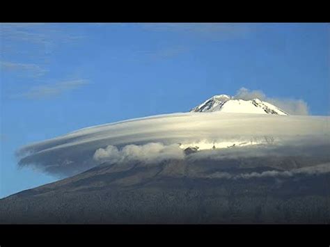 Wow Volc N Popocat Petl Con Espectaculares Nubes Lenticulares De