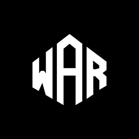 WAR letter logo design with polygon shape. WAR polygon and cube shape ...