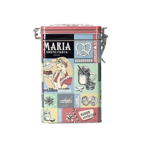 Maria Confeitaria Salted Caramel Biscuits Tin 150g Rich Tea Biscuits