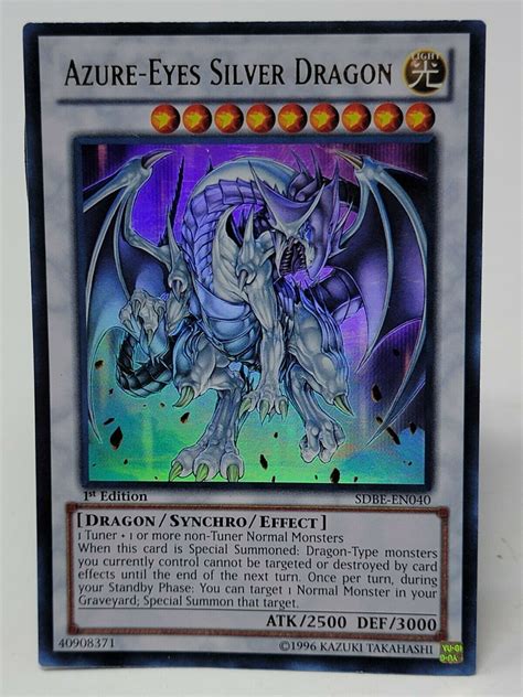 Azure Eyes Silver Dragon SDBE EN040 1st Edition Ultra Rare Yugioh Card