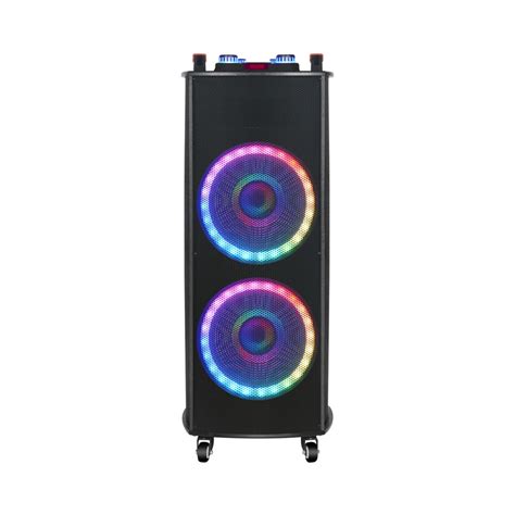 Ndr 1212s 100W Dual 12 Inch High Power Party Wooden Speaker With LED