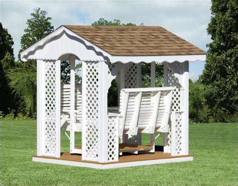 Vinyl Gable Gazebo Swing | Linkshots