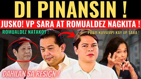 Grabe Nagkita Vp Sara Deadma Kay Romualdez Pbbm Kumampi Kay Vp Inday