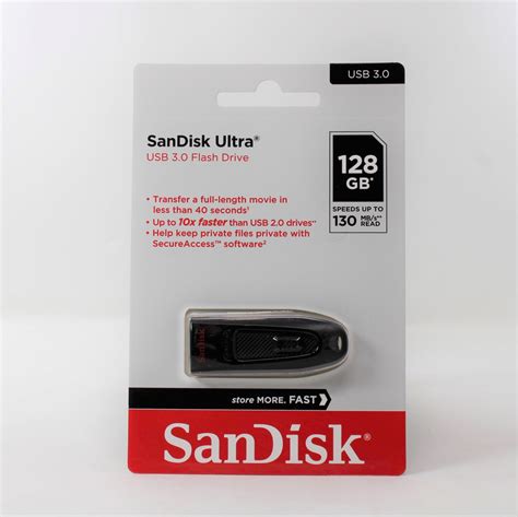 SanDisk 128GB Ultra USB Flash Drive 130MB/s, 46% OFF