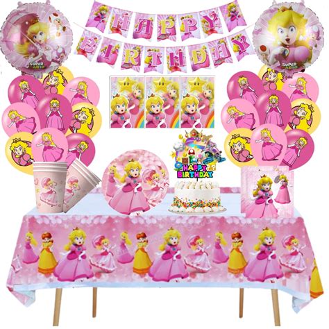 Globos Cotill N Decorativo Cumplea Os Princesa Peach Mario Bros Tu