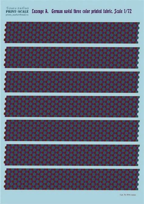 Print Scale Camo Lozenge A German Naval Three Color Printed Fabric