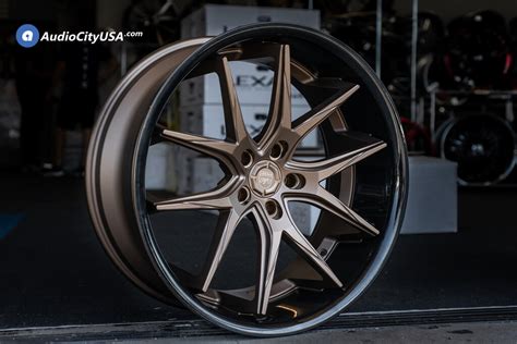 22 Lexani Wheels R Twelve Satin Black Center With Gloss Black Lip Rims