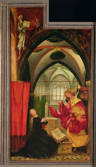 The Isenheim Altarpiece Left Wing Annunciation Artist Gr Newald