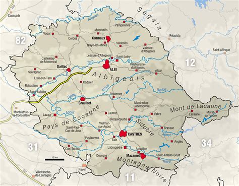 Carte Du Tarn Tarn Carte Du Département 81 Villes Sites