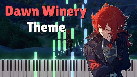 Dawn Winery Theme Genshin Impact OST Synthesia Cover YouTube