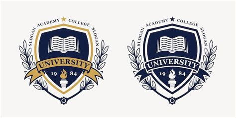 Premium Vector | Set university logo shield emblem badge template ...