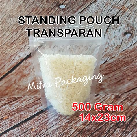 Jual Gr X Cm Kemasan Standing Pouch Transparan With Ziplock Usus