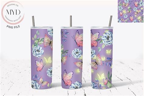 Butterfly 20oz Sublimation Tumbler Wrap Afbeelding Door MYD Designs Co