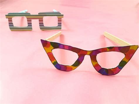 Paper Glasses Color In Pretend Glasses Craft Moms And Crafters