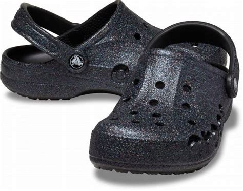 Damskie Lekkie Klapki Chodaki Crocs Baya Glitter Clog