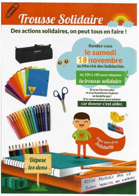 Semaine Solidaire Collecte Mat Riel Scolaire Ecole L Mentaire