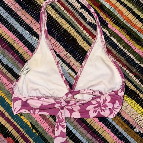 Y K Cherokee Pink Hawaiian Print Bikini Top And Depop
