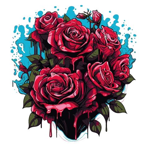 Pintura Acuarela De Rosas Vector Premium