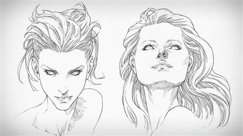 Online Course How To Draw Faces Female Heads Downward And Upward