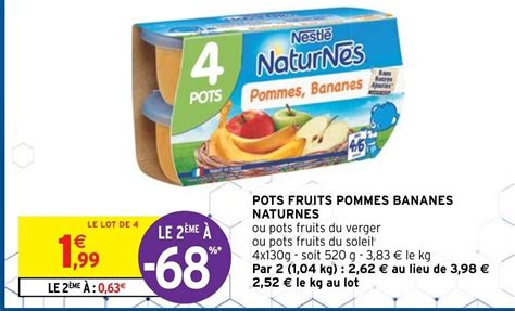 Promo Nestle Naturnes Pots Fruits Pommes Bananes Chez Intermarch