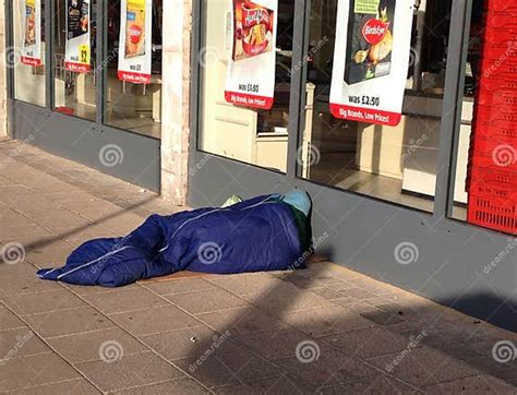 Homeless Rough Sleeper On The Street Great Britain Editorial