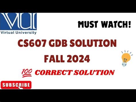 Cs Gdb Solution Fall Correct Solution Cs