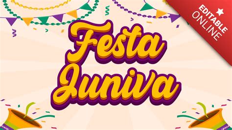 Efeito de texto de festa junina