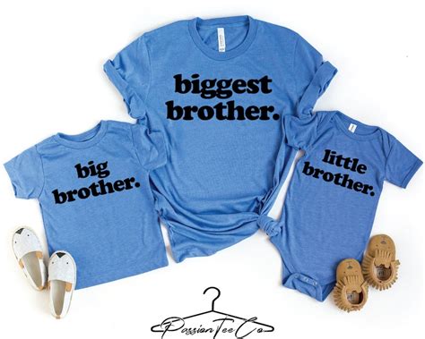 Big Matching Brother Shirts Biggest Brother Big Brother Etsy