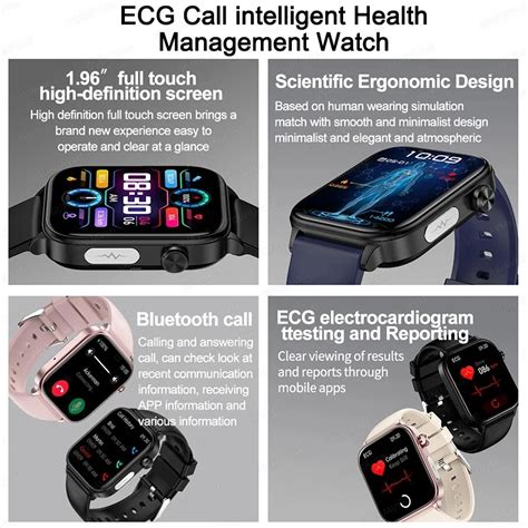 New Ecg Ppg Uric Acid Non Invasive Blood Glucose Smartwatch Men