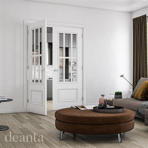 Deanta Canterbury White Primed Bevelled Internal Glazed Door