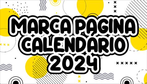 Marca Pagina Calend Rio Pronto Para Imprimir