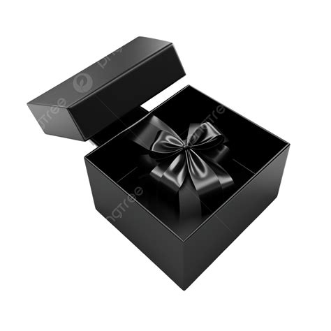 Open Black Gift Box Black Friday Discount 3d Open Gift Box PNG