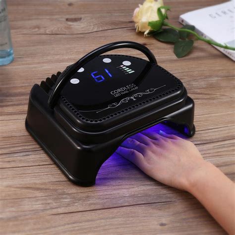 64W LED UV Lamp Nail Dryer Machine With Lifting Handle Smart Sensor For