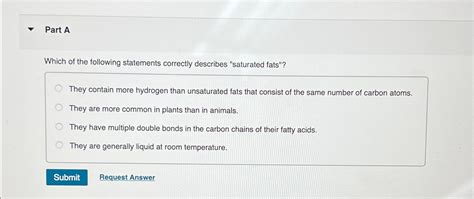 Solved Part Awhich Of The Following Statements Correctly Chegg