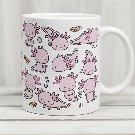 Axolotl Mug Pink Axolotl Mug Salamander Mug Cute Axolotl Gift