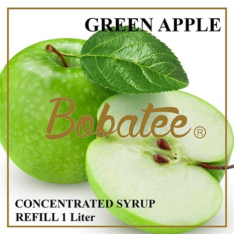 Jual GREEN APPLE Concentrated Syrup Kemasan Botol 1Liter Shopee