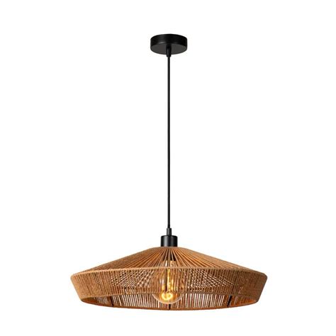 Lucide Yunkai Single Pendant Light Wood Spectra Lights