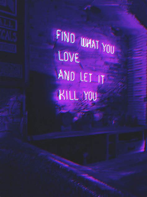 Neon Blue Aesthetic Wallpaper With Quotes